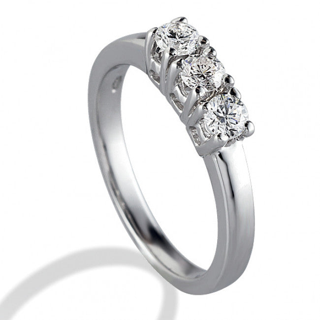 Anello Gemoro Trilogy Oro 18kt Gr. 2,25 Diamanti Ct. 0,25