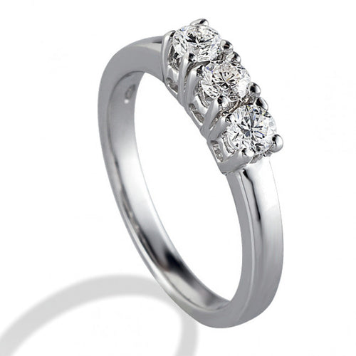 Anello Gemoro Trilogy Oro 18kt Gr. 2,25 Diamanti Ct. 0,25