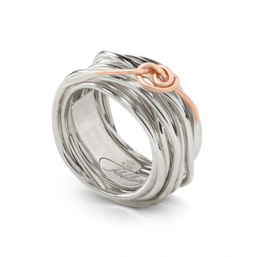 Anello Filodellavita Classic Collection 13 Fili Oro Rosa e Argento 925 An013ar