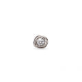 Mono Orecchino Filodellavita Oro Bianco 9kt e Diamante Ct. 0,14 Vs2