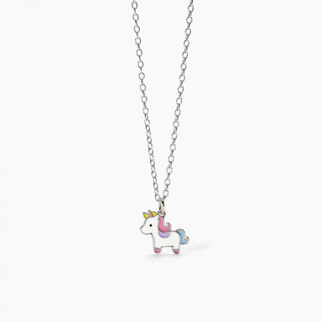 Girocollo Mabina Junior Unicorno Magico Argento