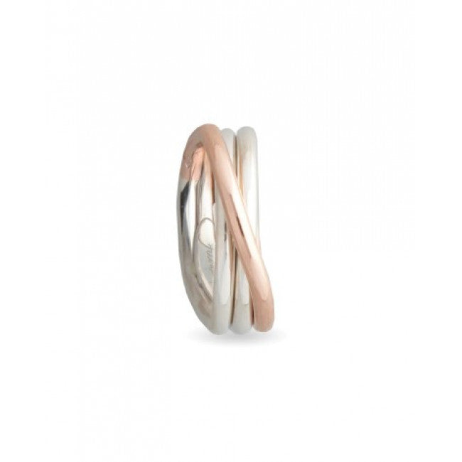 Anello Filodellavita Classic Collection 3 Fili Argento 925 e Oro Rosa 9kt