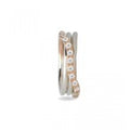 Anello Filodellavita Classic Collection 3 Fili Argento 925 e Oro Rosa 9kt Diamanti