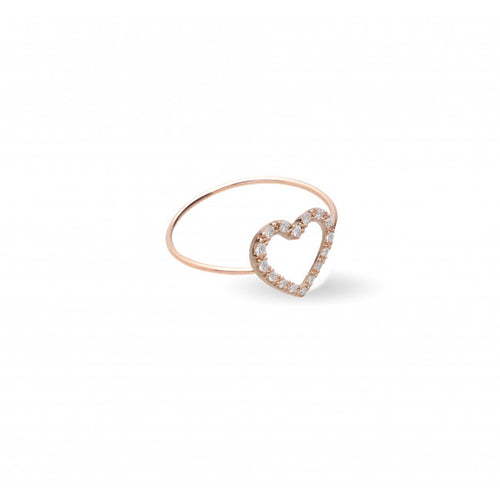 Anello Oro 9kt e Diamanti Filo D'amore