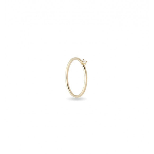 Anello Oro 9kt e Diamante Filo D'amore