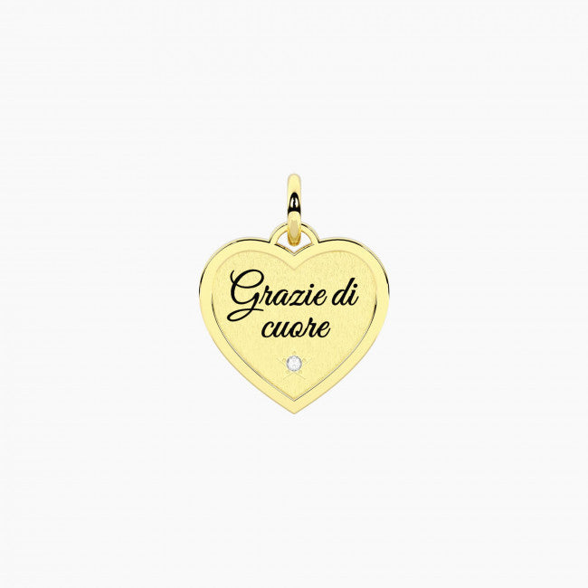 Kidult By You Charm Acciaio Grazie di Cuore