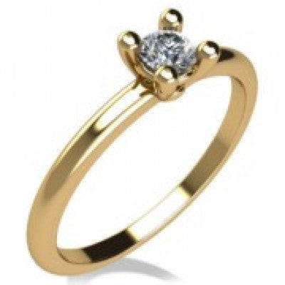 Anello Gemoro Oro 18kt Gr. 1,60 Diamante Ct. 0,09
