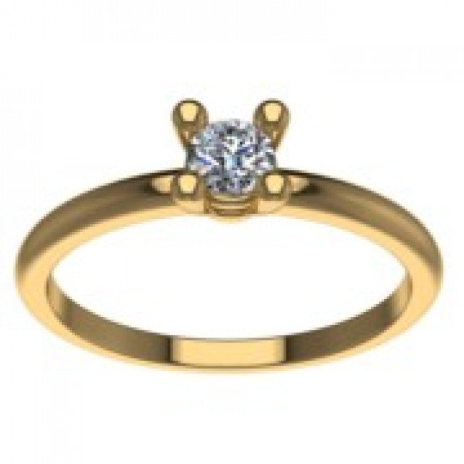Anello Gemoro Oro 18kt Gr. 1,60 Diamante Ct. 0,09