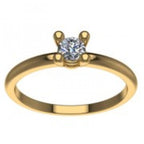 Anello Gemoro Oro 18kt Gr. 1,60 Diamante Ct. 0,09