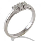 Anello Gemoro Trilogy Oro 18kt Gr. 2,25 Diamanti Ct. 0,17
