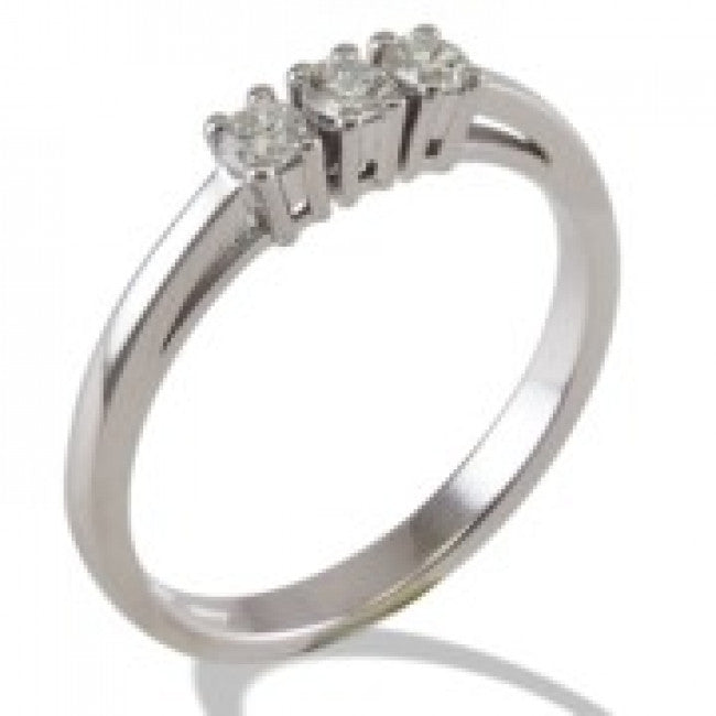 Anello Gemoro Trilogy Oro 18kt Gr. 2,25 Diamanti Ct. 0,17