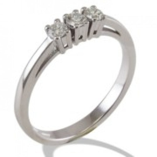 Anello Gemoro Trilogy Oro 18kt Gr. 2,25 Diamanti Ct. 0,17