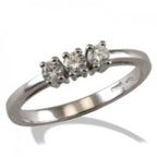 Anello Gemoro Trilogy Oro 18kt Gr. 2,25 Diamanti Ct. 0,17