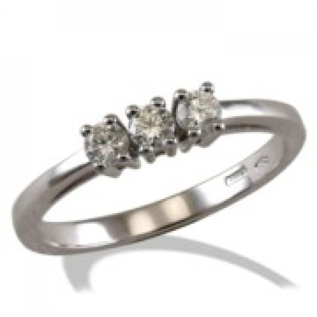 Anello Gemoro Trilogy Oro 18kt Gr. 2,25 Diamanti Ct. 0,17