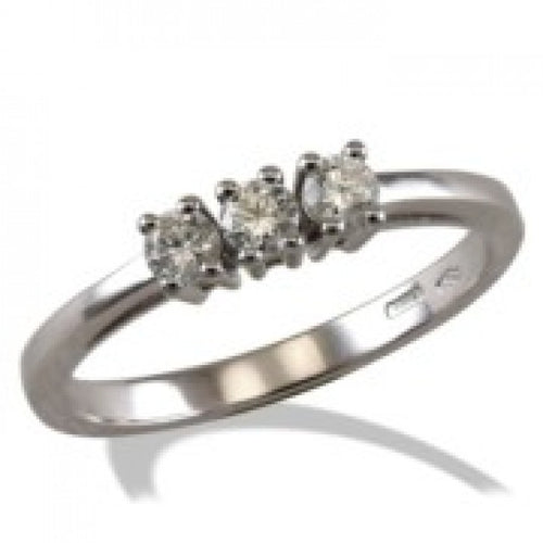 Anello Gemoro Trilogy Oro 18kt Gr. 2,25 Diamanti Ct. 0,17
