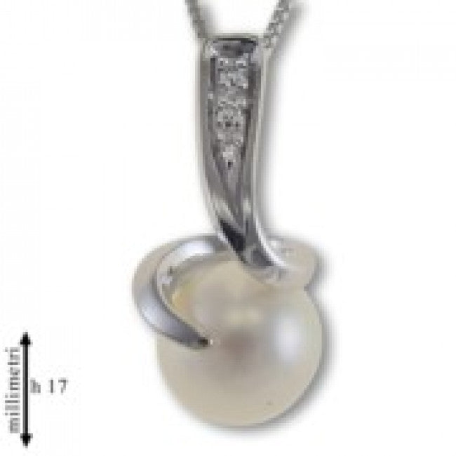 Girocollo Gemoro in Oro 18kt Perla e Diamanti Naturali