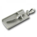 Ciondolo Croce Gemoro in Argento 925 e Diamante Naturale