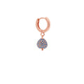Monorecchino Rosso Prezioso Argento 925 Semino D'amore Sparkling Ocean Blu