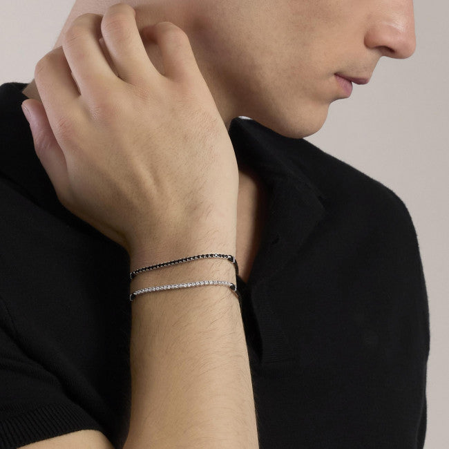 Bracciale Mabina Midnight Argento Uomo