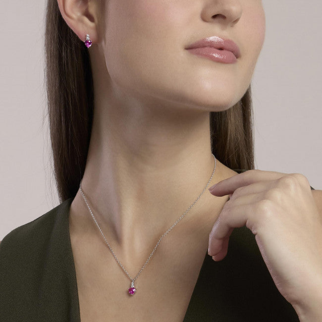 Orecchini Mabina Argento Rouge