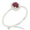Anello Gemoro Oro 18kt e Rubino Ct. 0,50 Diamanti Ct. 0,07