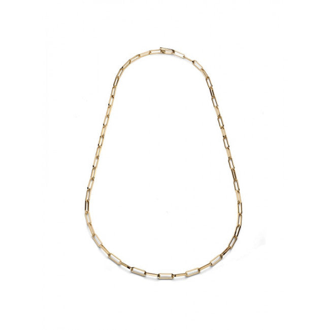 Collana Unoaerre Paperclip Ottone Dorato