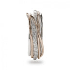 Anello Filodellavita Classic Collection 7 Fili Oro Rosa Argento 925 e Diamanti