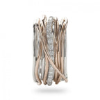 Anello Filodellavita Classic Collection 13 Fili Oro Rosa Argento e Diamanti An13arbt