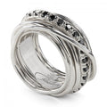 Anello Filodellavita Rock 13 Fili Argento 925 e Diamanti Neri