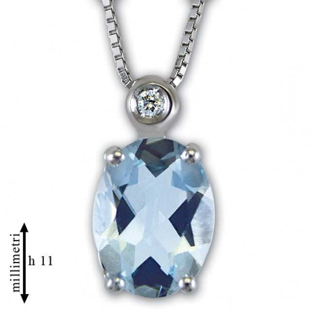 Girocollo Acquamarina Gemoro Oro 9kt