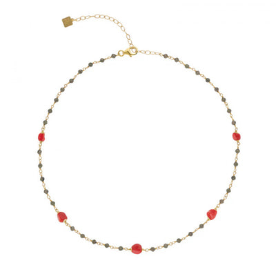 Girocollo Rosso Prezioso Argento 925 Shine
