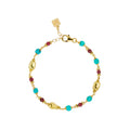 Bracciale Rosso Prezioso Argento Turquoise & Garnet