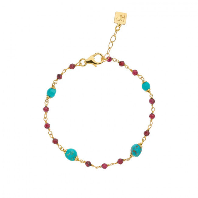 Bracciale Rosso Prezioso Argento Shine