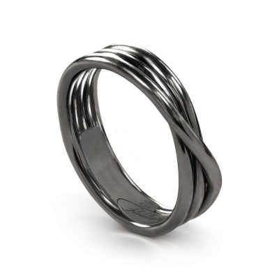 Anello Filodellavita 3 Fili Rock Argento 925 Brunito