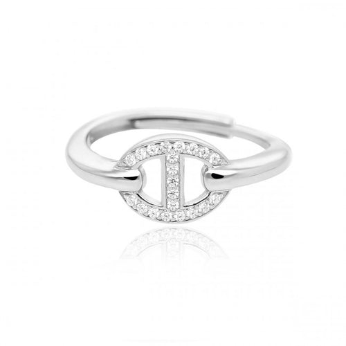 Anello Mabina Argento Zirconi Regolabile