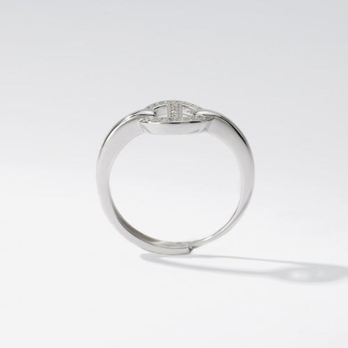 Anello Mabina Argento Zirconi Regolabile