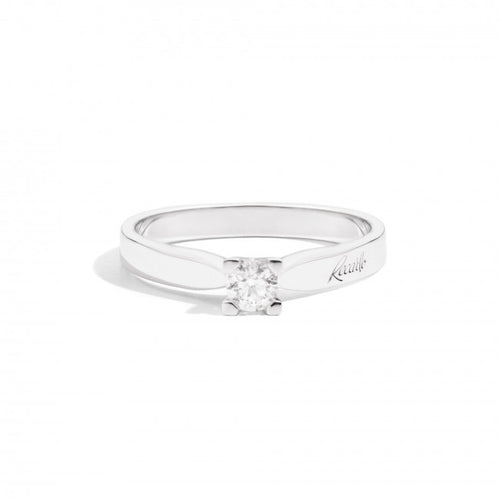 Anello Solitario Recarlo in Oro Bianco Maria Teresa