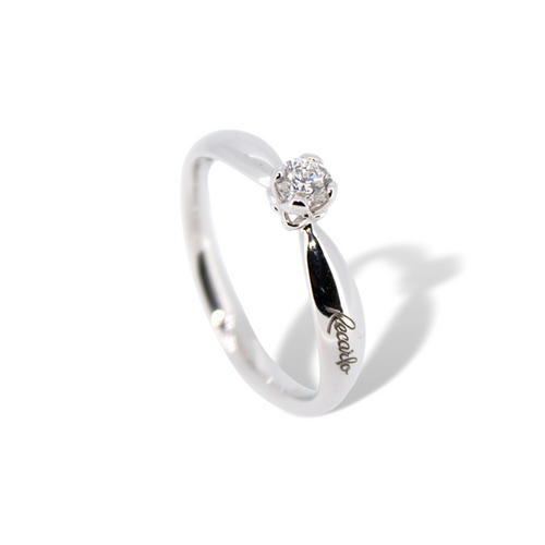 Anello Solitario Recarlo Oro Bianco Caterina XE945/021 | ARVIMO Gioielli