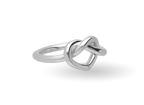Anello Cuore Annodato Rubinia in Argento 925 AN203A | ARVIMO Gioielli