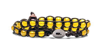 Bracciale Tamashii Agata Gialla 2 Giri 6 mm
