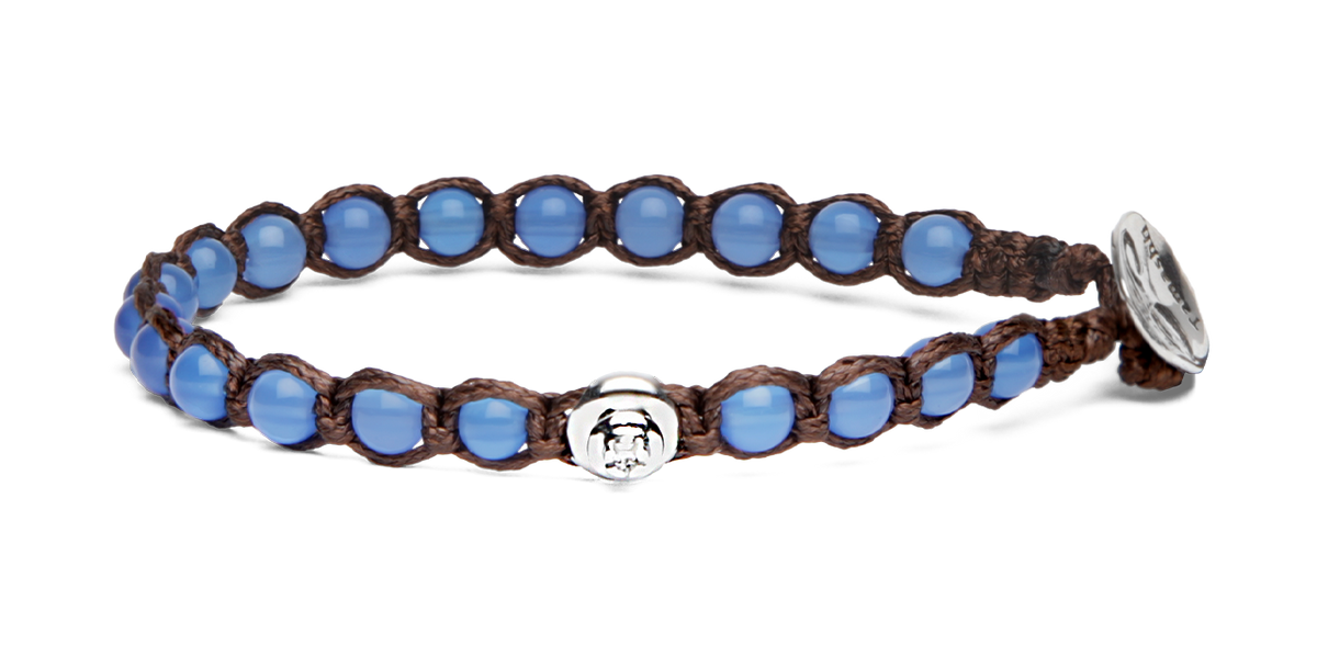 Bracciale Tamashii Essenza Agata Blu Argento 925