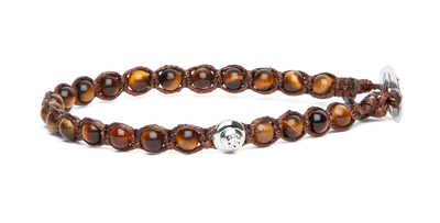 Bracciale Tamashii Essenza Occhio di Tigre Marrone Argento 925