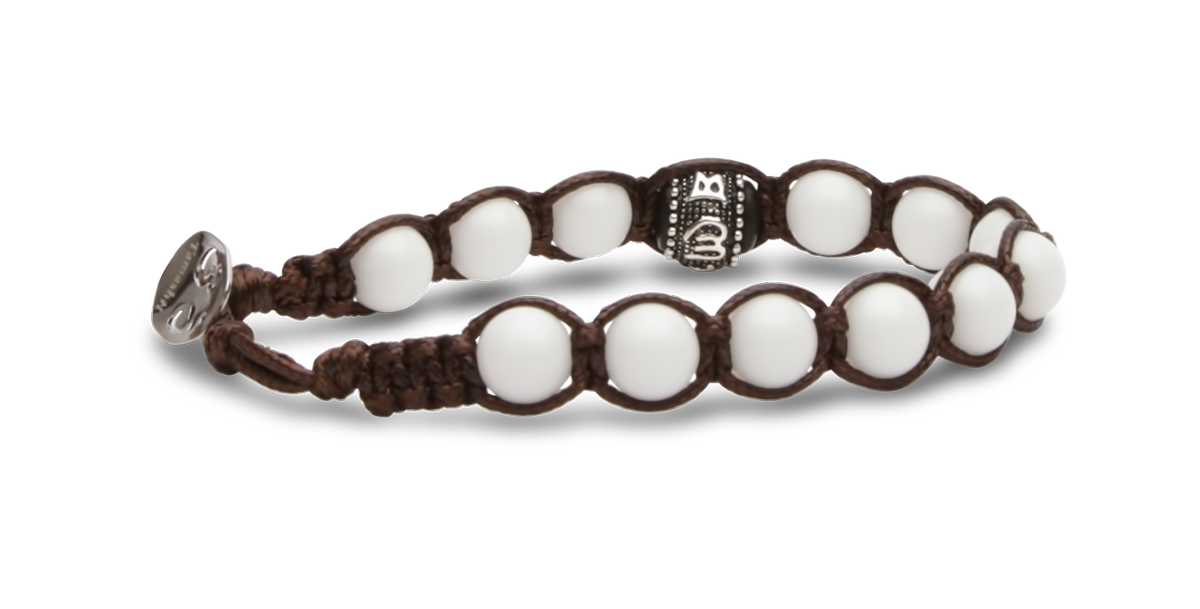 Bracciale Tamashii Agata Bianca Ruota della Preghiera