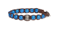Bracciale Tamashii Agata Blu Ruota della Preghiera 6 mm
