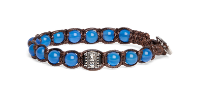 Bracciale Tamashii Agata Blu Ruota della Preghiera 6 mm