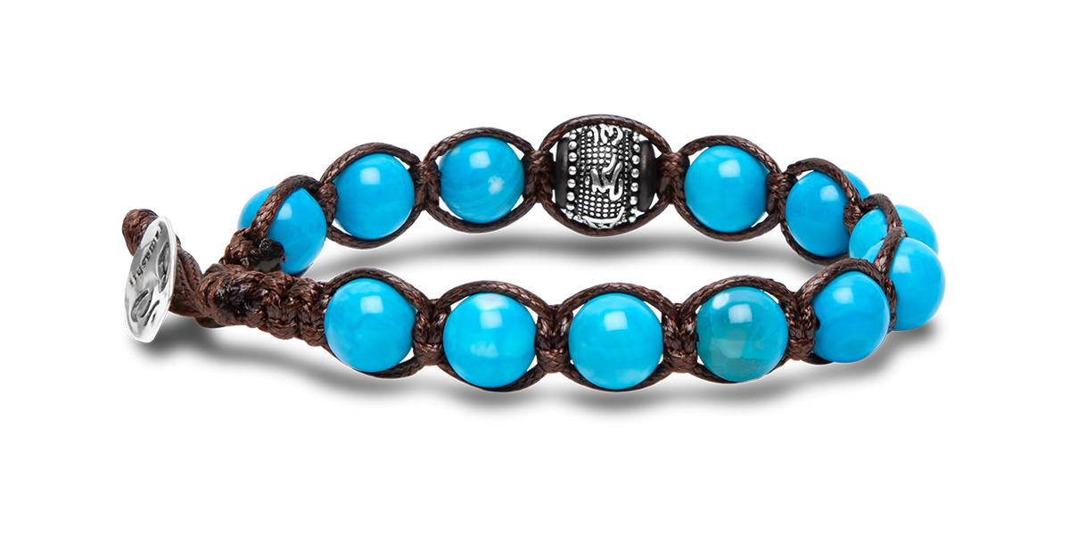 Bracciale Tamashii Agata Tibet Sky Ruota della Preghiera