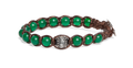 Bracciale Tamashii Agata Verde Ruota della Preghiera 6 mm