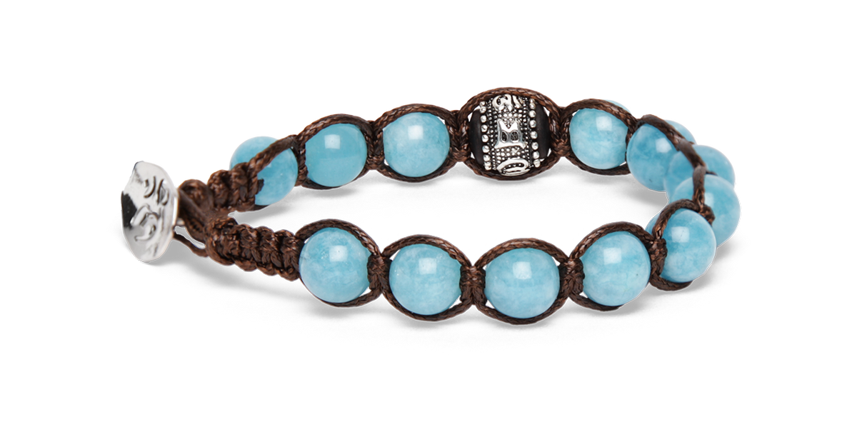 Bracciale Tamashii Giada Sky Blue Ruota della Preghiera