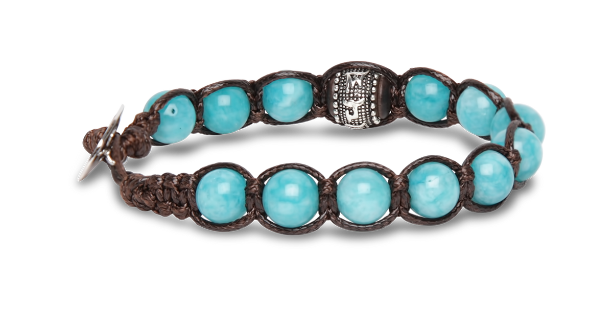 Bracciale Tamashii Giada Verde Acqua Ruota della Preghiera