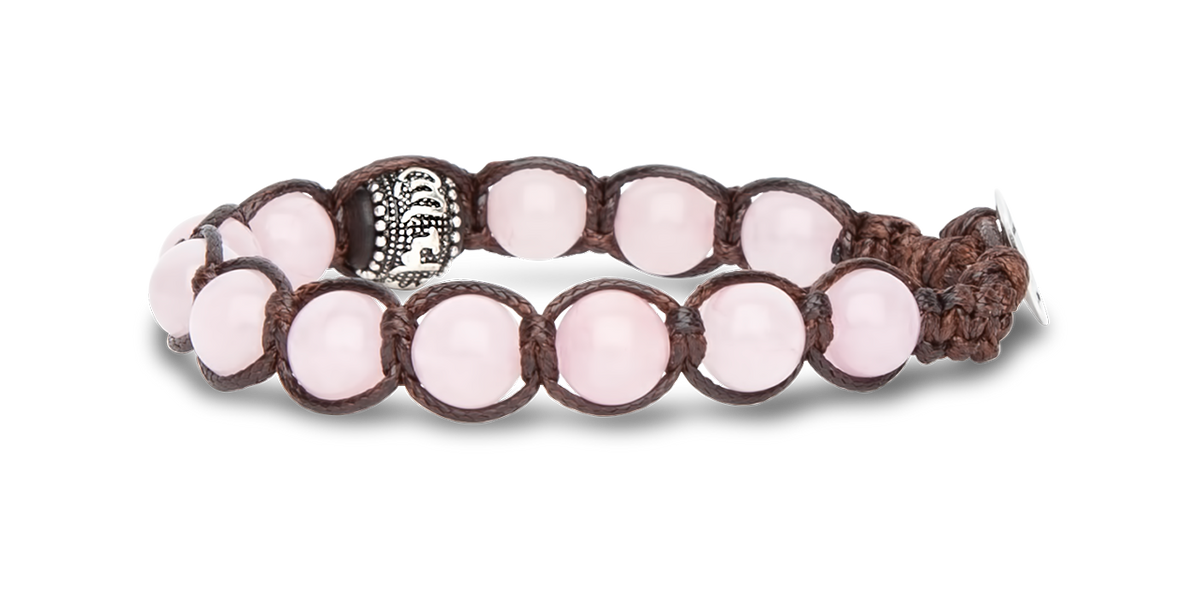 Bracciale Tamashii Quarzo Rosa Ruota della Preghiera
